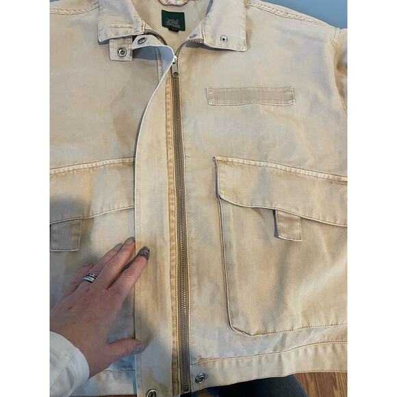 Wild Fable womens tan light canvas style jacket size XS - Picture 6 of 10